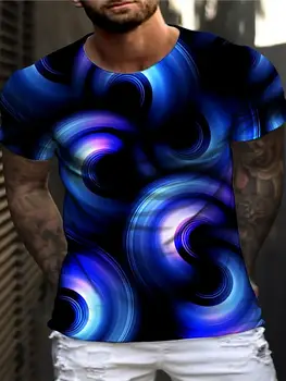Tricouri pentru Bărbați 3D Model Imprimat Haine Barbati Gât Rotund Model Animal Design Maneci Scurte Ropa Camisetas Poliester