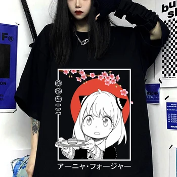 Spion X Familia T-Shirt Harajuku Drăguț Anya Falsificator De Imprimare De Vară Bărbați Femei Tricou Casual
