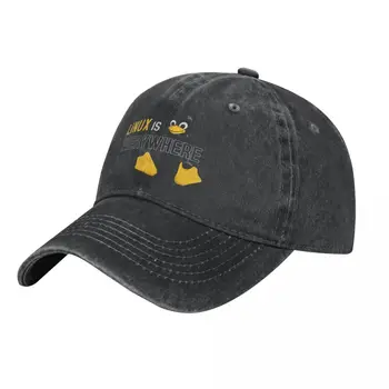 Linux este Pretutindeni Capac Pălărie de Cowboy blană pălărie de soare, pălărie de baseball de Lux pălărie bărbați hat pentru Femei