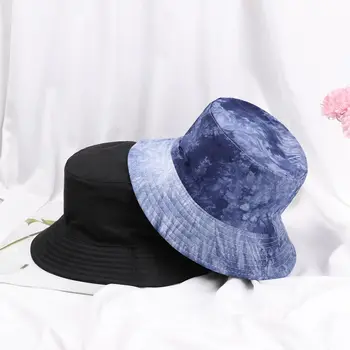 1 BUC Tie Dye Găleată Pălării Reversibilă Double-Side-Purtați Pălărie Moale de Imprimare Packable în aer liber la Soare Pălărie Pescar Capace Femei Barbati Palarie de Soare
