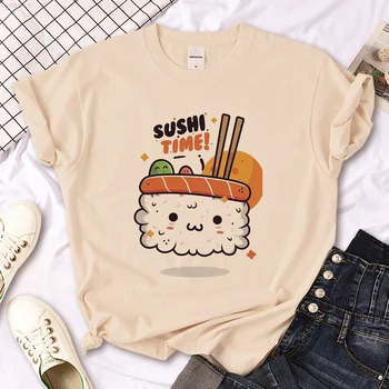 Sushi Tricou Tricou femei amuzante benzi desenate manga Tee fata manga Japoneză haine
