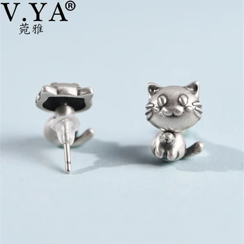 V. YA 2021 Moda Retro Combinație Gratuit și un Sens de Design Kitty Femela Cercei S925 Argint Pisică Cercei Bijuterii