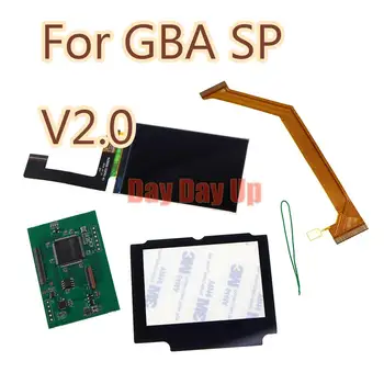 8set Pentru GBA SP V2 Ecran LCD IPS de a Evidenția Luminozitate LCD Pentru GameBoy Advance SP V2.0 Redus de Energie Ecran Evidenția Ecran LCD IPS