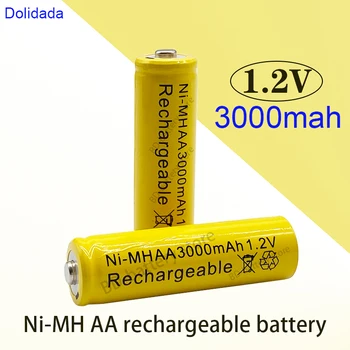 100% original 1.2 V 3000mAh NI MH AA Pre-încărcat Baterii Reîncărcabile NI-MH AA Baterie pentru Jucarii Camera Microfon
