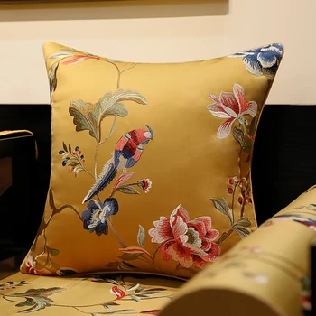 Moderne Față De Pernă Perna Decorativa Cazul Stil Chinezesc Pasăre Broderie Elegant Coussin Canapea Scaun Pernă Acoperă