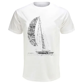 Noua Moda Barbati Maneca Scurta Vara Navigatie Personalizate de Imprimare T-Shirt Lette Design Sport Alb Casual Tricouri Hip Hop Băiat Topuri