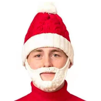 Unisex Copii Adulți Barba lui Moș Căciulă de Crăciun Pălărie Tricotate pentru Wowen Om de Vacanță de Crăciun Pălării Cosplay elemente de Recuzită