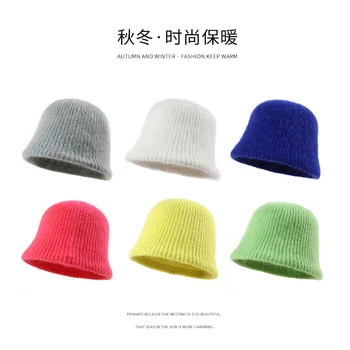 Noua Păr de Iepure Găleată Pălării pentru Femei coreeană de Moda Trendy Cald Bazinul Capac Pufos Rece-dovada de Protecție pentru Urechi de Iarna Capace Bărbați