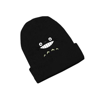 Vecinul Meu Totoro Nici O Fata Anime Chelioși Capace Tricotate Căciuli De Iarnă Pălării Calde Bărbați, Femei, Băieți Și Fete Cadou Elastic