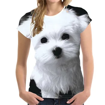 Moda Câine drăguț T-Shirt de Imprimare 3D Unisex Topuri de Vara Tricouri Femei Doamnelor Fete Animale de Îmbrăcăminte Gât Rotund Maneca Scurta XXS-6XL