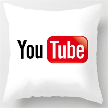 Fierbinte de Vânzare de social media, Youtube Personalizate cu Fermoar Pătrat Arunca față de Pernă față de Pernă cu Fermoar Protector