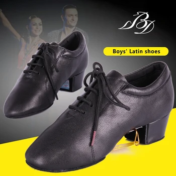 BD Pantofi de Dans de Baieti latină Pantofi de Dans Concurenței Arată Luminos Piele Talpă Moale Pantofi pentru Copii 419