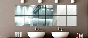 9pcs Cutie de reflecție Oglindă de Film de Box-Oglindă de Perete Autocolant Beijiao decor 15 cm*15 cm*0.2 mm perete moale oglindă decor baie