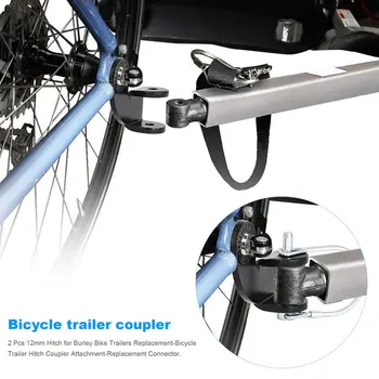 2 Buc 12mm Hitch pentru Burley Bicicleta, Remorci de Înlocuire-Biciclete Cârlig de remorcare Cuplaj Fixare-Inlocuire Conector
