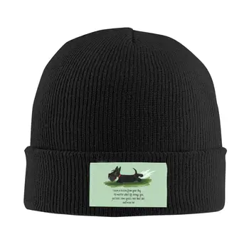 Kawaii Scottie Dog Chelioși Căciuli Capace De Iarnă Rece, Cald Bărbați Femei Tricot Pălării Unisex Pentru Adulti Scottish Terrier Capota Pălării