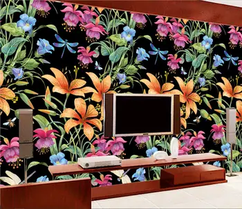 Fotografie Tapet 3D Murală Europene pastorală tropicală, Asia de Sud-est Camera de zi Dormitor Romantic Decor Acasă