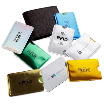 7Pcs Anti Rfid Portofel Blocarea Cititor de Blocare Card Bancar Identitate a Titularului de Card Bancar Caz de Protecție de Metal de Credit NFC Suport de Aluminiu