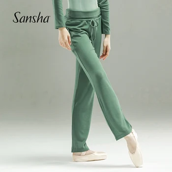 Sansha Adult Culoare Pură Largi Pantaloni Lungi de Dans Îmbrăcăminte pentru Balet Încălzească Fete Femei Dans Tricotaje 81BA1029R