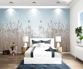 Personalizat murale 3d nou Chinezesc Nordic minimalist flori tapet răcoritoare noptiera Hotel de fundal de perete tapet 3d