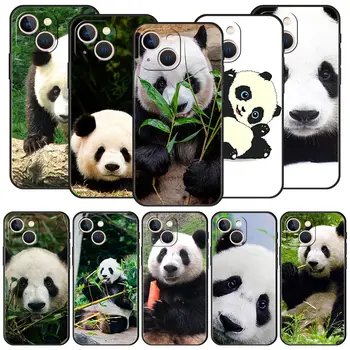 Chineză Urs Panda Animal de Lux Telefon Caz Pentru iPhone 11 14 15 Pro MAX 12 13 Mini 7 8 Plus X XR XS SE Antișoc Acoperi Funda