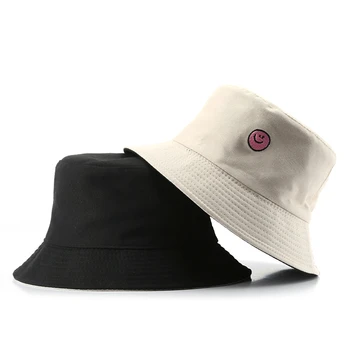 Moda Pălărie Găleată Cap Zâmbind Fata Pălării Drăguț Bărbați Femei Casual Pălării Capace de Sport în aer Liber, Galeata cu Capac Pălărie de Soare Boonie Gorro