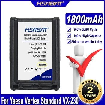 HSABAT FNB-V106 FNBV106 1800mAh NI-MH Radio Baterie pentru Yaesu Vertex Standard VX-231, VX-230 Walkie-Talkie Baterii