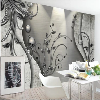 wellyu Europene dantelă flori 3D TV de perete de fundal personalizate pictura murala mare tapet verde papel de parede para quarto