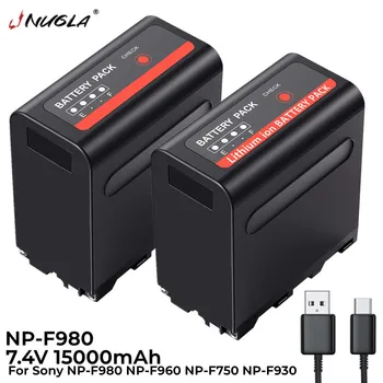 15000mAh NP-F980 F960 F970 NPF980 Canon baterii mit USB-lade ausgang für Sony CCD-TRV35 TRV940 CCD-RV100 DCR-TR7Series