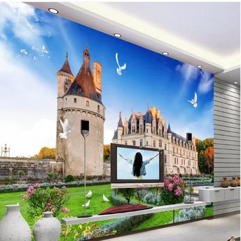 wellyu Personalizate pictura murala mare exotice Europene și Americane de arhitectura castel 3D TV de fundal tapet de perete papel de parede