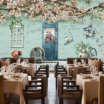Personalizat mari 3d tapet romantic în stil Mediteranean, restaurant tematic scule de fundal de perete camera de zi dormitor murală