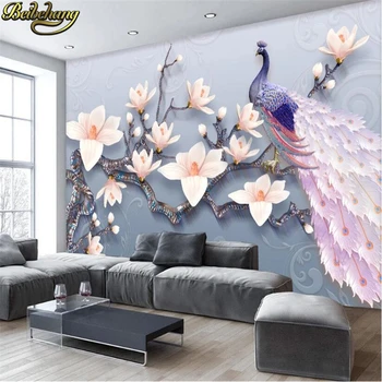 beibehang personalizate murală, picturi murale 3d tapet pentru pereți 3 d TV fondul magnolia 3d tapet mural papel de parede sala