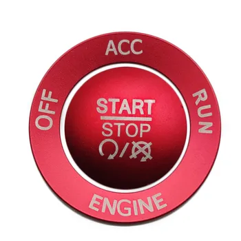 Motor Butonul de Oprire Pornire Buton Capac + Inel Accesoriile pentru perioada 2015-2020 Dodge Challenger Încărcător ((Roșu))