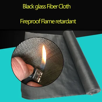 De înaltă densitate Negru Pânză de Fibra de Sticla,Rezistente la foc Retardant Partiție Material de Izolație Termică și criogenică Tapet Textil