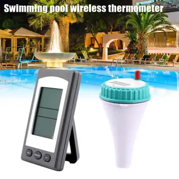 1 Set Termometru Wireless Ușor de Utilizat de Plastic Piscină Plutitoare Tester de Temperatura pentru Exterior
