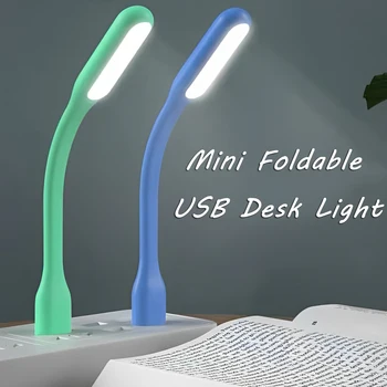 Mini USB Lampa de Birou Pliabil USB Lumini de Noapte Masina de Lectură Lumină Led Convenabil Pentru Banca de Alimentare Calculator Auto Accesorii de Interior