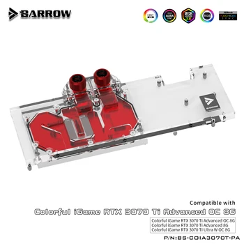 Barrow GPU Apă, Bloc Pentru Colorat IGame RTX 3070 TI Avansate OC / Ultra W OC 8G,Plin de Acoperire de Apă rece BS-COIA3070T-PA