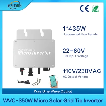 350W Solare On-Grid Inverter Pur Sinusoidală de Ieșire DC22-60V să AC110V230VAC PV Micro Grid Tie Converter