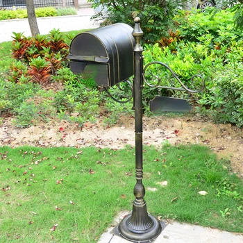 Suport Metalic Cutie Poștală Pentru Villa Garden Park În Aer Liber, Ziare Scrisoare Cutie Seturi Complete Retro Clasic Postbox F6017