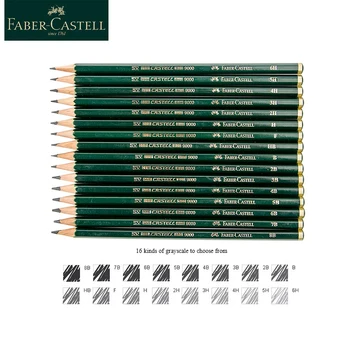 Faber-Castell Profesionale Cărbune Schiță Creioane 12/16 Pc-Uri De Lemn 9000 Creioane Pentru Schite Creion Set Școală De Artă