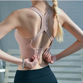 Yoga Sutiene Pentru Femei Lenjerie de corp Lenjerie Sexy Add pad Sutien fără Sudură Împinge în Sus a Topuri de Bumbac Bralette Sutien fără Fir Vesta Sport
