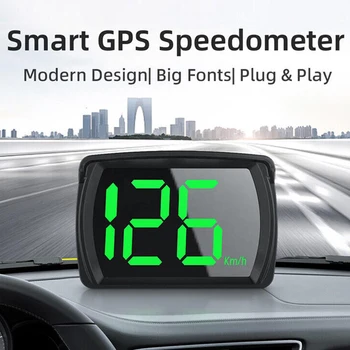 Universal Auto HUD Head Up Display Digital, Vitezometru GPS Font Mare Viteză Metru KMH pentru Toate Masinile Plug and Play Accesorii Auto