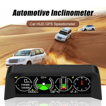 Masina HUD Inclinometer Head Up Display GPS Vitezometru MPH Busolă Digitală a Unghiului de Pantă de Metri Altitudine Ecartament pentru Vehicule Off-Road