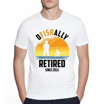Moda Ofishally Retras Amuzant de Pescuit Iubitor de Pensionare 2022 Print Barbati Tricou de Vara Streetwear Topuri Casual Tee Barbati Haine