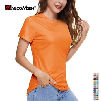 MAGCOMSEN Femei Soare Tricouri UPF 50+ Protecție UV Short Sleeve Rash Guard iute Uscat Ușor Performanta de Top T-Shirt